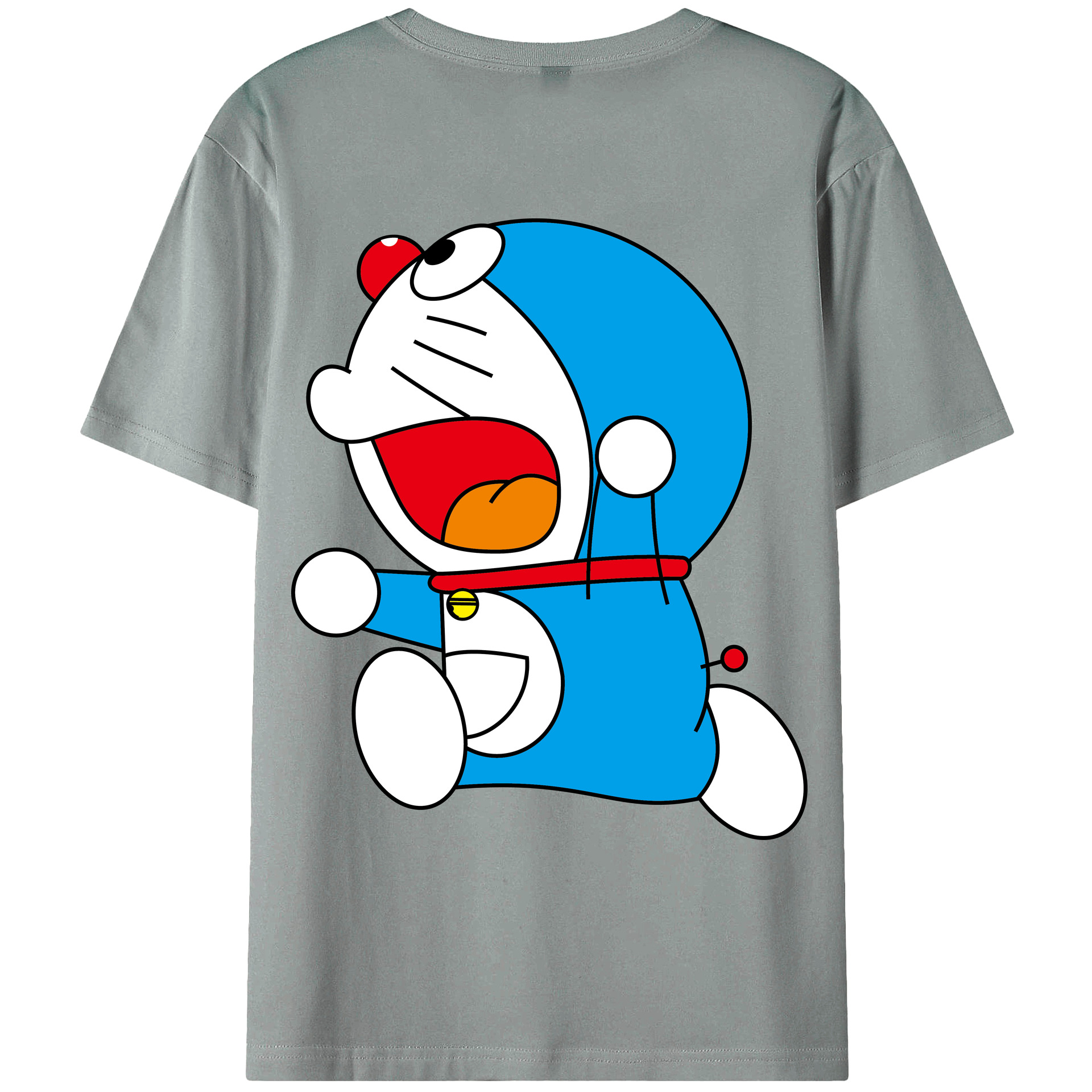 （画像用） ドラえもん Doraemon 綿100％ メンズ半袖Tシャツ（バックプリント） 通気性